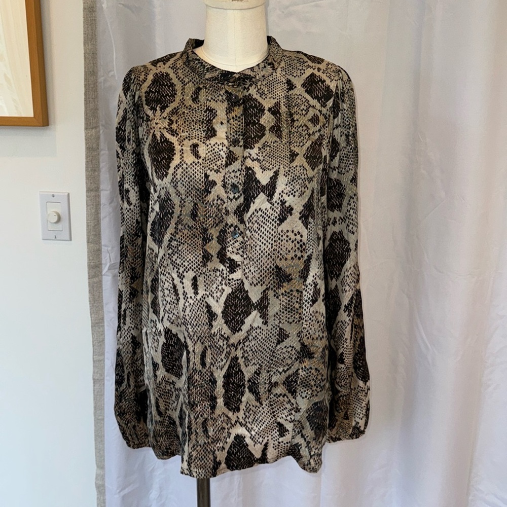 Summum Snakeskin Print Blouse